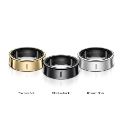 Samsung Galaxy Ring, AI Smart Ring, Size First w/Sizing Kit, No App Subscription, Fitness Monitor, Sleep Tracker, Up to 7-Day Battery, Size 12, Titanium Black [US Version, 1Yr Manufacturer Warranty]