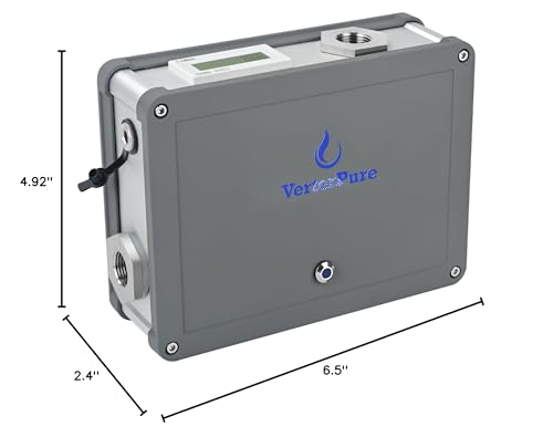 VerterPure VP6 UV-C LED Ultraviolet Water Filter Purifier, Reduce up to 99.99% of Contaminants at Flow Rate 1.58GPM, Smart On/Off Switch, 12V DC for RV Boats Off-Grid Livings, Mercury Free