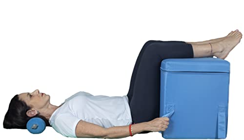 Pain Free At Sea Large Foam Block - Posture Therapy Equipment with Practical Straps & Water-Resistant Cover, Extra Strong Density, Alternative Chair, for Neck, Back, Hip, Knee & Ankle Pain, 18 Inches