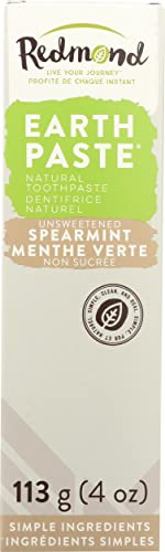 Redmond Natural Spearmint Toothpaste, Non Fluoride, 4 Ounces (Pack of 1)