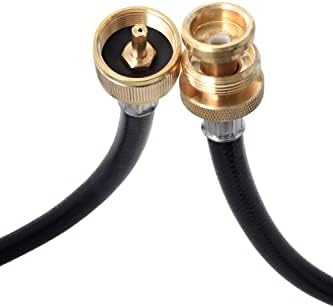 Flame King 8-Ft Propane Hose Adapter Extension to Connect Appliances to RV's Propane Supply, 1-LB Cylinders, or Distribution Tree, Great for Camping and RVing