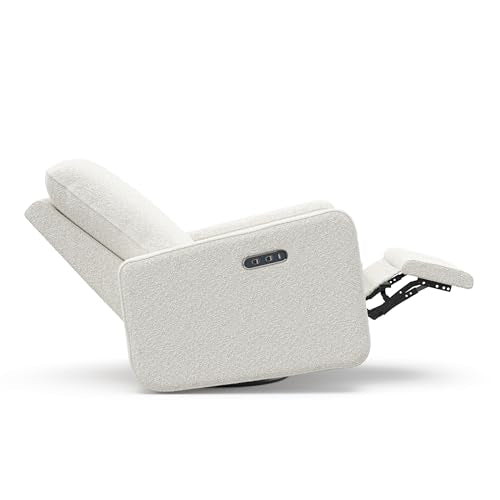 Graco Teddi Power Recliner Swivel Glider (Ivory Boucle) – Electronic Power Recline, USB-A & USB-C Charger, Premium Cushioning & Comfort