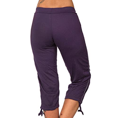 APIVOE Capri Sweatpants for Women Casual Lightweight Capri Joggers Plus Size Drawstring Capri Pants Summer Workout Capris