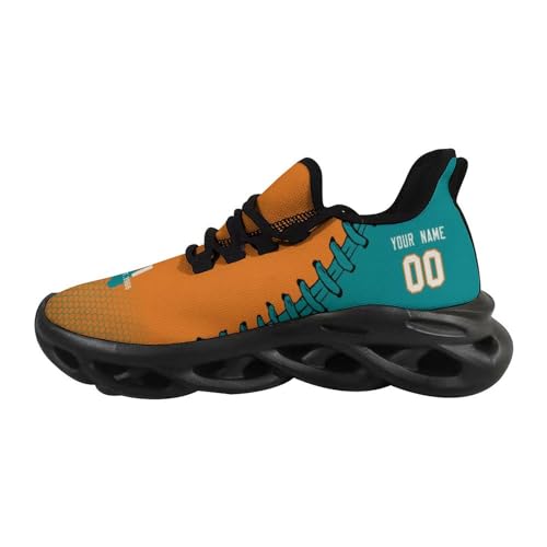 Custom Men's Sneakers Football Personalized Breathable Fan Gift Name & Number Athletic Gym Slip-on Shoes