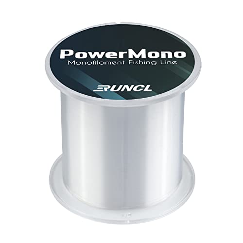 RUNCL PowerMono Fishing Line, Monofilament Fishing Line - Ultimate Strength, Shock Absorber, Suspend in Water, Knot Friendly - Mono Fishing Line (Green, 15LB(6.8kgs), 300yds)