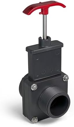 FibroPool Above Ground Pool Gate Valve - 1 1/2 inch - Dual Threaded Shut Off Slice Adapter for Swimming Pools