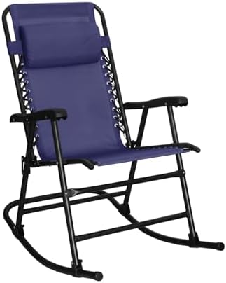 Amazon Basics Foldable Rocking Chair - Blue
