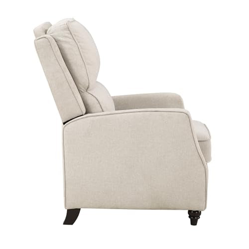 Lexicon Push Back Recliner Chair Living Room, Reclining Sofa Chair, Modern Recliner Sofa Chair, Fabric Recliner Arm Chair for Living Room/Office/Apartment, Beige