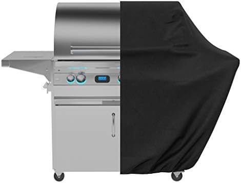 Amazon Basics Gas Grill Barbecue Cover for Outdoor, Waterproof, Anti-UV, Durable Heavy Duty, 60 inch, Medium, Black