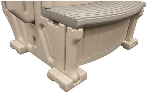 Confer Plastics Curve CCX-AG Drop in Above Ground Pool Step with Grey Treads - Base Step