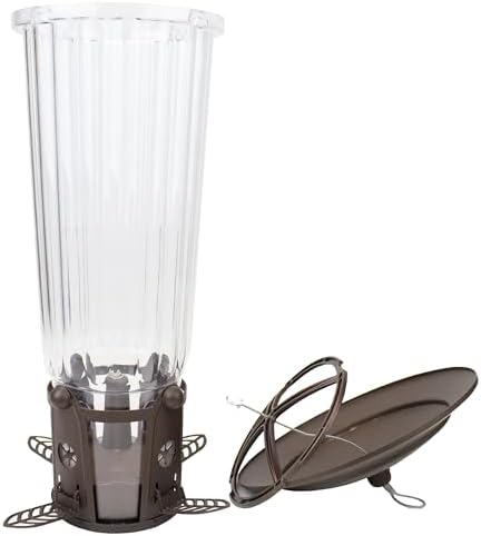 Perky-Pet 334-1SR Squirrel-Be-Gone Max Large Wild Bird Feeder with Flexports, Squirrel Proof Bird Feeder with Weight-Activated Perches - 4LB Seed Capacity