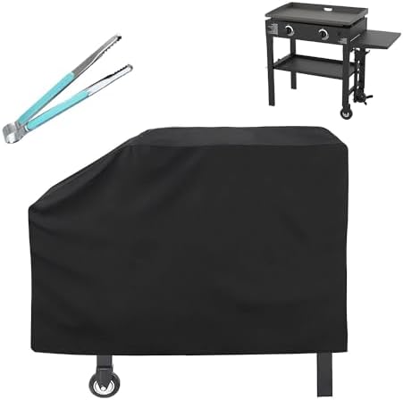 28 inch Blackstone Griddle Cover，600D Heavy Duty Waterproof Anti-UV Canvas Flat Top BBQ Cover for Blackstone 28'' Outdoor Cooking Gas Grill Griddle Station,