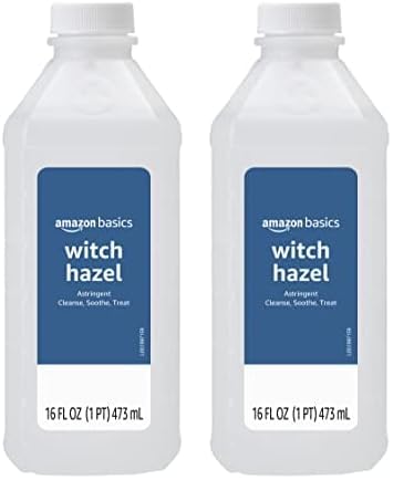 Amazon Basics Witch Hazel USP Astringent, Unscented, 16 Fluid Ounces (Previously Solimo) (Pack of 2)