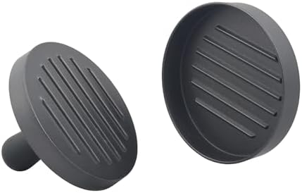 Aluminum Burger Press Patty Maker with 200 Non-Stick Papers - Commercial & Home Use, Hamburger Meat Press Tool, Dishwasher Safe (Black)
