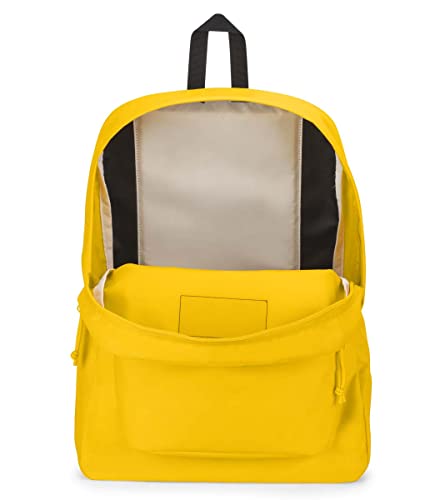 JanSport SuperBreak Backpack - Class, Travel, or Work Bag with Water Bottle Pocket - Lemon