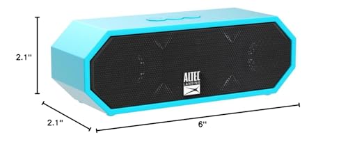 Altec Lansing Jacket H2O 2 - Waterproof Bluetooth Speaker with 3.5mm Aux Port, IP67 Certified & Floats in Water, Compact & Portable Speaker for Travel & Outdoor Use, 8 Hour Playtime