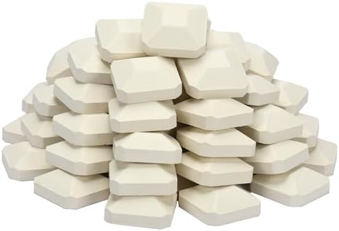 Ceramic Briquettes Replacement for Lynx L27 L30 L36 L42 L54 and Other Gas Grills, Gas Grill Briquettes Replacement for Lava Rocks, 2 x 2 inches, 50-Piece