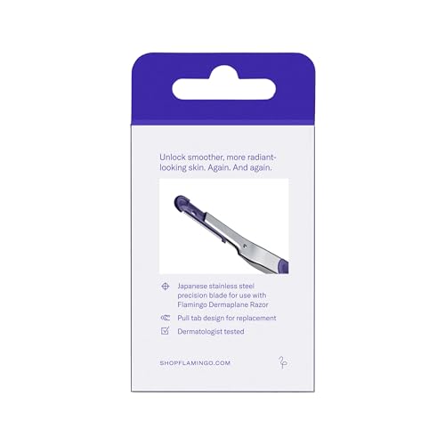 Flamingo Dermaplane Blades Refills, Dermaplane Razor for Women Face, 6 Razor Blades