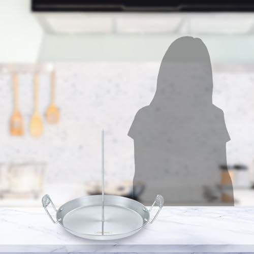 CONCORD Stainless Steel Vertical Al Pastor Skewer with Plate for Outdoor BBQ Grills. Great for Tacos, Gyro, Shawarma, whole chickens and more! Includes 5 Skewers