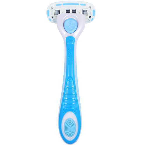 Amazon Basics 5-Blade Razor for Women, Handle, 2 Cartridges & Shower Hanger (Cartridges fit Amazon Basics Razor Handles only) (Previously Solimo)