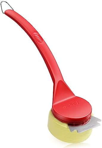 Anpro Grill Brush and Scraper Bristle Free Head - Steam Cleaning Grill Brush Bristle Free， Safe Unique V-Shaped Brush Head,No Scratch Cleaning,Grill BBQ Cleaning Brush for Steam/Gas
