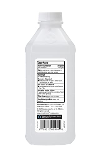 Amazon Basics Witch Hazel USP Astringent, Unscented, 16 Fluid Ounces (Previously Solimo) (Pack of 2)