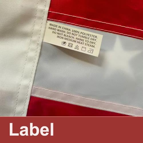 American Flag Pole Sleeve Banner Style 3x5 Ft USA US Flag Embroidered Stars Heavy Duty Durable For Outdoor Outside((No Grommets))