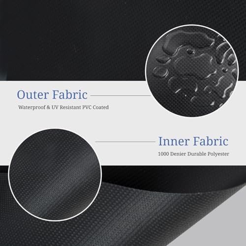 Covers & all Built-in Outdoor Grill Cover, Durable 12 Oz Waterproof Cover Max Material with Air Pocket & Elastic for Snug Fit (36" W x 26" D x 24" H Inches, Black)