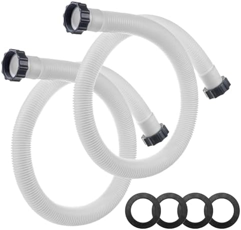 1.5" Pool Hose for Intex Filter Pump - 29060E Pool Hoses for Above Ground Pools, 1.5 Inch Pool Filter Hose for Coleman Intex Sand Filter Pumps & Saltwater Systems 59" Long (2 Pack)