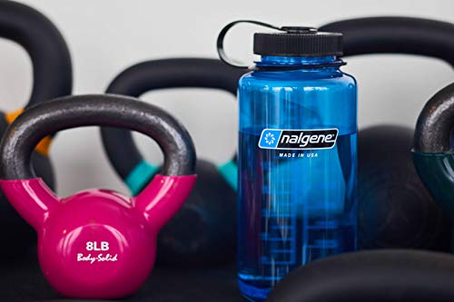 Nalgene Sustain Tritan BPA-Free Water Bottle Made with Material Derived from 50% Plastic Waste, 32 OZ, Wide Mouth, Slate Blue