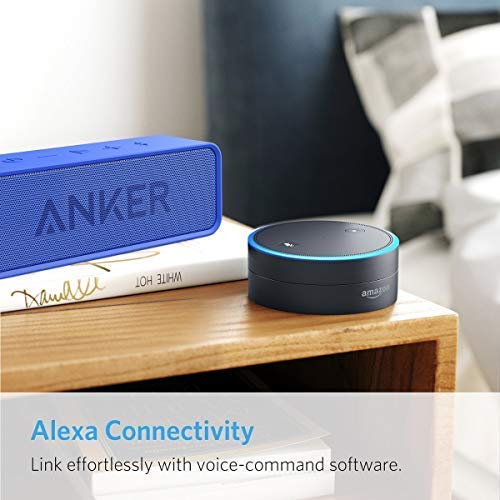 Anker Soundcore Portable Bluetooth Speaker - Ideal for Travel, 24-Hour Playtime, 66-Feet Range, Dual-Driver, Portable Wireless Speaker，Superior Sound, Low Distortion, Built-in Mic -Blue