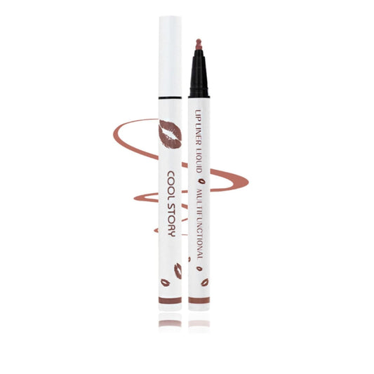 Anokia Longwear Liquid Lip Liner, Cool Story Lip Liner Liquid, Benighty Liquid Lip Liner, 2-in-1 Waterproof Long-Lasting Matte Liquid Lipstick for Women (03#, 0.6ml)