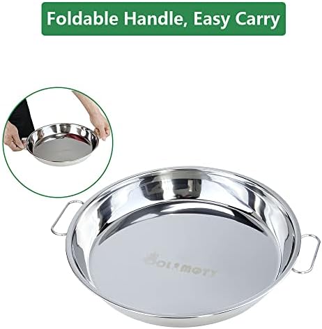 Drip Pan for Big Green Egg Large-Big Green Egg Accessories Replacement Parts Stainless Steel Roasting Pan, Also Fit Weber Kettle Charcoal Grills Kamado, 12.5 inch