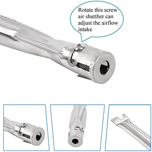 Gassaf Burner Tube Set Replacement for Weber 67820 67722, Genesis 300 Series E310 E320 EP310 EP320 S310 S320 (2007-2010)with Side Control Knobs, 34-1/4 inch 304 Stainless Steel durable Burner