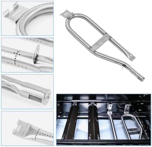 Grill Replacement Parts for Dyna-Glo 5 Burner DGH485CRP, DGH474CRP, DGH483CRP, 4 Burner DGH450CRP, Grill Repair Kit for Revoace GBC1793W Grill, 70-02-411 Grill Heat Plates Tent, Burner Tubes