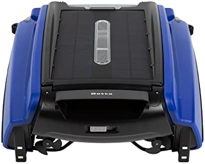 Betta SE Solar Powered Automatic Robotic Pool Surface Skimmer Cleaner with 24/7 Continuous Cleaning Battery Power and Re-Engineered Twin Salt Chlorine Tolerant Motors (Blue)