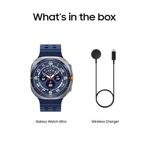 Samsung Galaxy Watch Ultra 47mm LTE Smartwatch + Gift Card, Titanium Casing, Advanced Sleep Coaching, Running Coach, Energy Score, GPS, 2025, Titanium Blue [US Version, 2 Yr Warranty]