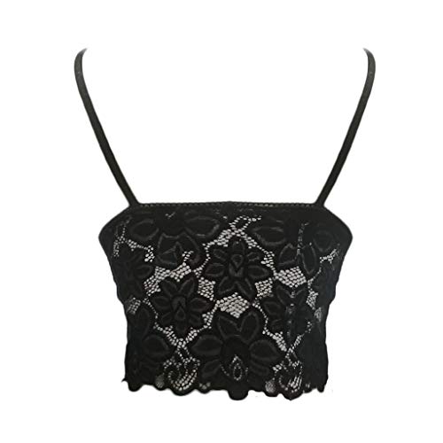 Aniywn Sexy Women Underwear Solid Color Lace Patchwork Vest Crop Wire Free Bra Tank Tops Blouse