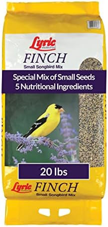 Lyric Finch - Small Songbird Wild Bird Seed - Attracts Goldfinches, House Finches, Purple Finches & More - 20 lb. bag