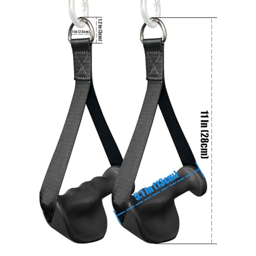 Ergonomic Tricep Rope Pull Down Attachment, Upgraded Long Triceps Rope Cable Attachments for Gym, LAT Pull Down Bar for Cable Machine, Tricep LAT Pulldown Workout Cable Attachments (Cable HANDLES-01)
