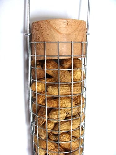 Backyard Birds Unlimited Cedar Whole in-Shell Peanut Outdoor Hanging Wild Bird Feeder Made in The USA-Large