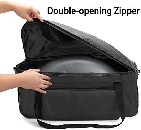 samdew Barbecue Grill Cover Compatible with Weber Q1400 Electric Grill, Outdoor Grill Storage Carry Bag Compatible with Weber Q1000 Q1200 Propane Gas Grill, Bag Only