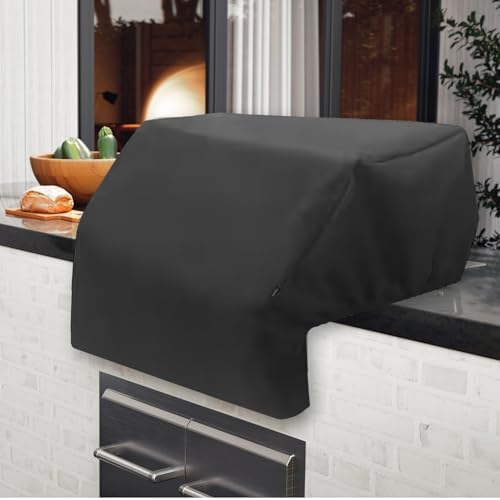 SPIRE 5-Burner Built-in Grill Top Cover, Polyester PVC Blend, Designed for Spire Built-in Grill 740-0788P and KitchenAid 740-0788, Water Repellent, Elastic Fit, 32.9"D x 25.4"W x 22.5"H - 700-0788P