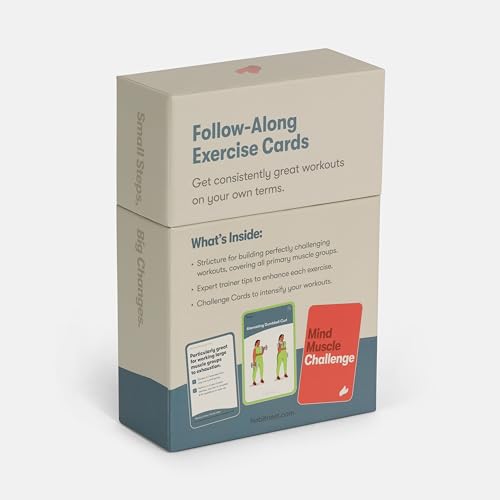 Dumbbell Elevate Exercise Cards: Home Workout Series Card Deck - Comprehensive At-Home Fitness System with 65 Exercises, 8 Bonus Challenges, and 4 Unique Workout Formats.