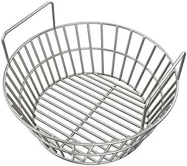 Stainless Charcoal Ash Basket for Large BGE Grill, Charcoal Grill Ash Basket also fits Kamado Joe Classic and Other Similar Grills