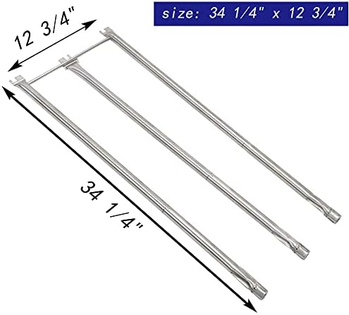 34 1/4 Inch Burner Tube Set Replace for Weber 67722 67820 Genesis 300 Series E310 E320 EP310 EP320 S310 S320 Gas Grills (2007-2010) with Side Control Knobs (304 Stainless Steel)