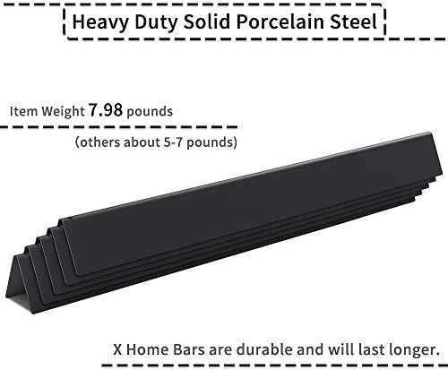 X Home 24.5-Inch Heavier Flavorizer Bars Replacement for Weber Genesis 300 Series (Side-Mounted Control), Genesis E-310 Grill Parts, Porcelain-enameled, 5-Pack