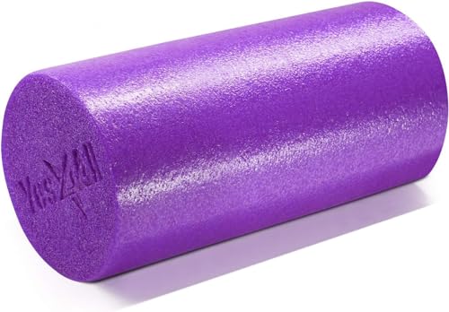 Yes4All Premium Soft-Density Round PE Foam Roller for Pilates, Yoga, Stretching, Balance & Core Exercises - 12 inch Purple