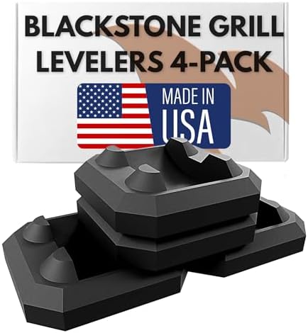1/4" Griddle Leveling Shims Kit for Blackstone – 4-Pack Levels Leveler Tool for Precise Cooking – BBQ & Griddle Accessories for Black Stone, Grill Accessories, Electric Griddle - Made in USA