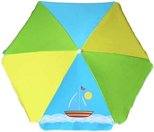 AMMSUN 47 Inch Seaside Beach Umbrella for Sand and Water Table - Kids Durable Umbrellas for children Beach Camping Garden Outdoor Play Shade